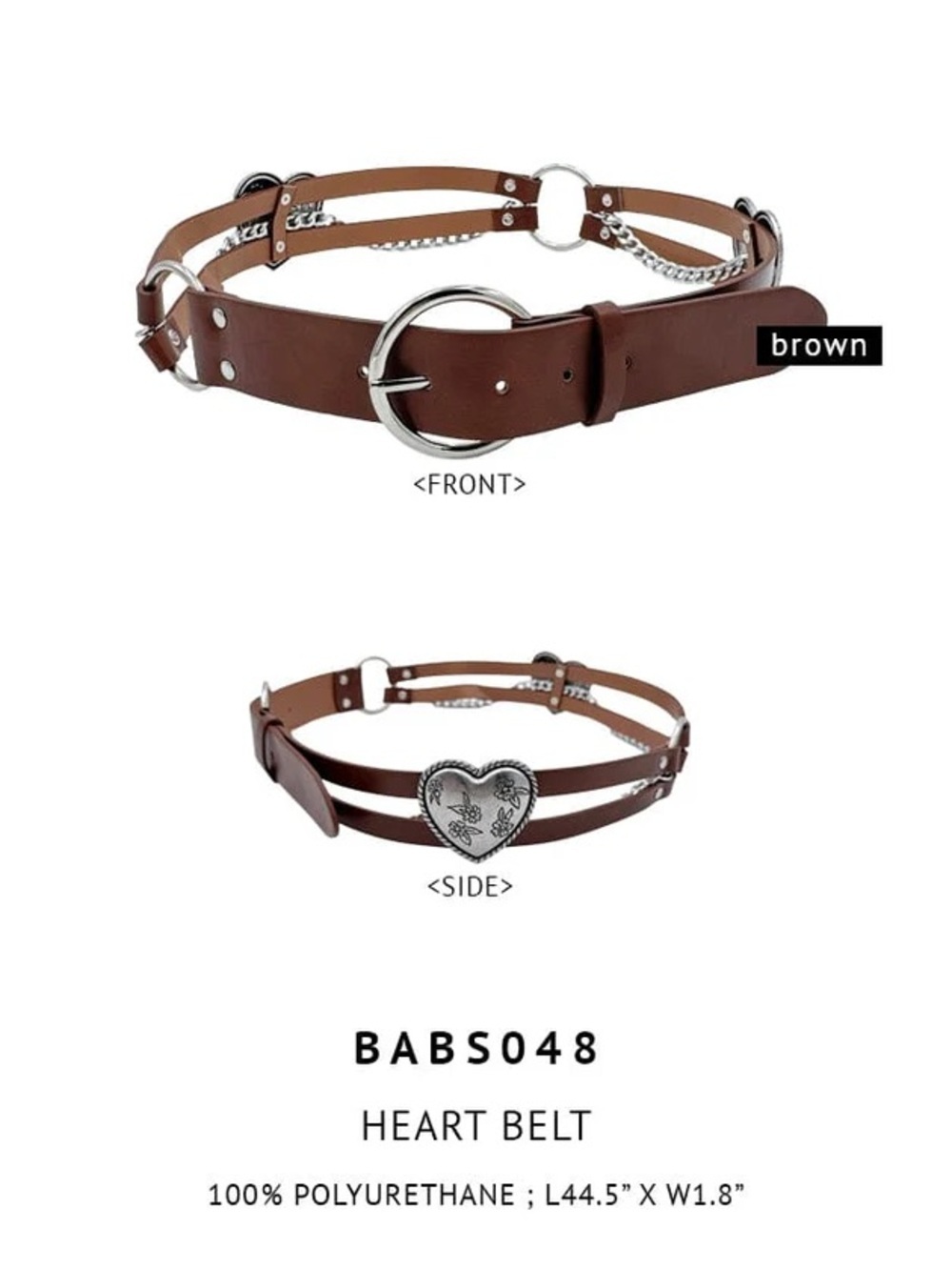 Brown heart belt new with the tags 🏷️